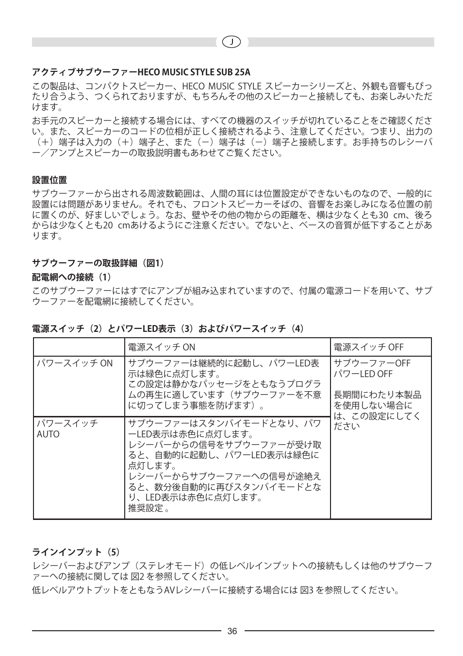 Heco Music Style Sub 25 A User Manual | Page 36 / 44