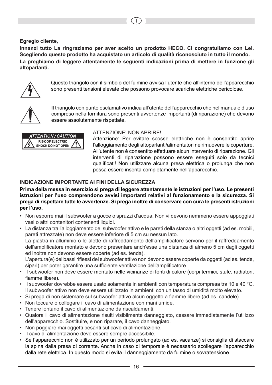 Heco Victa Prime Sub 252A User Manual | Page 16 / 44