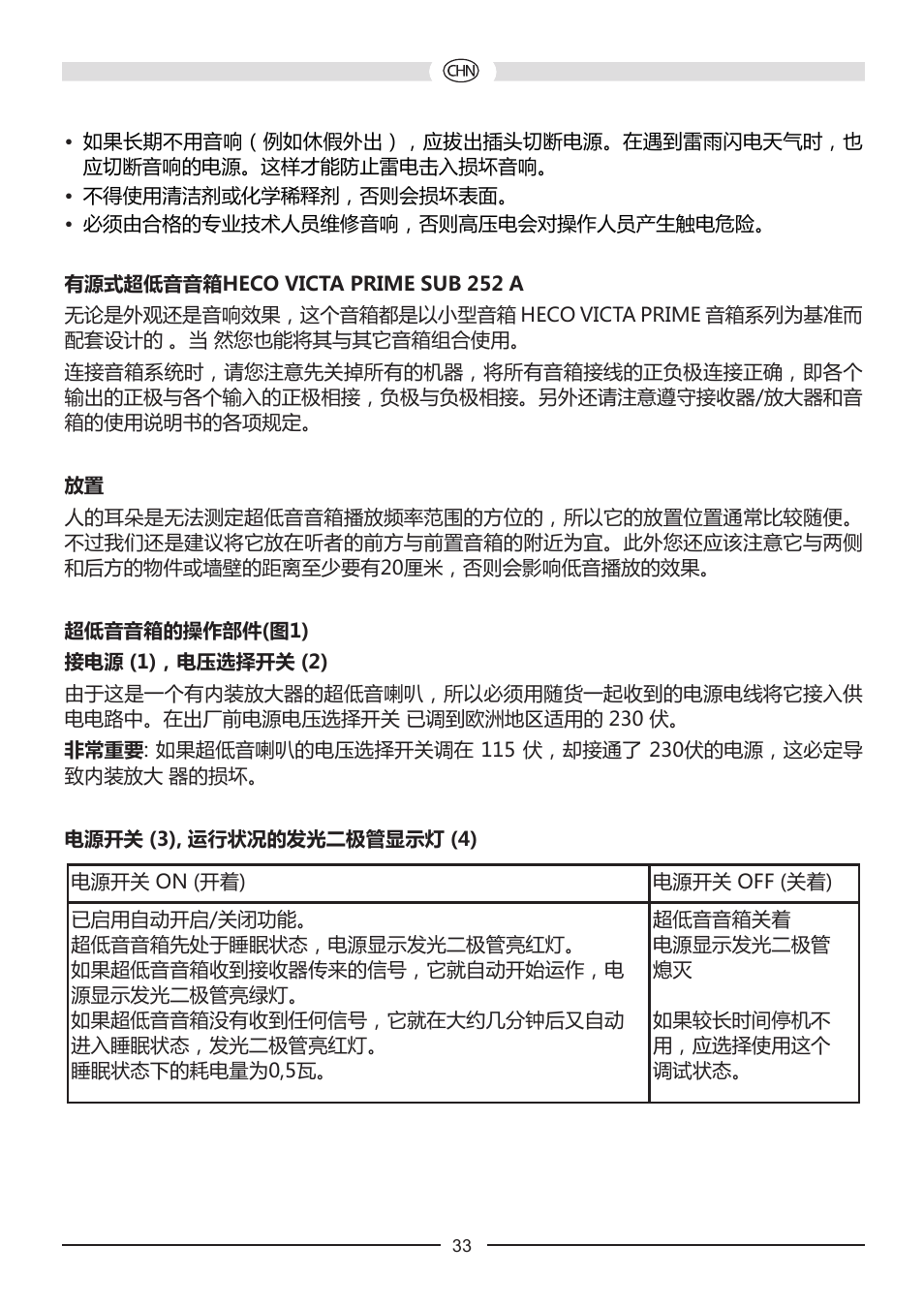 Heco Victa Prime Sub 252A User Manual | Page 33 / 44