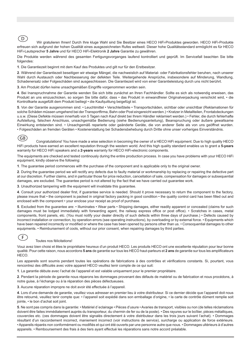 Heco Victa Prime Sub 252A User Manual | Page 41 / 44