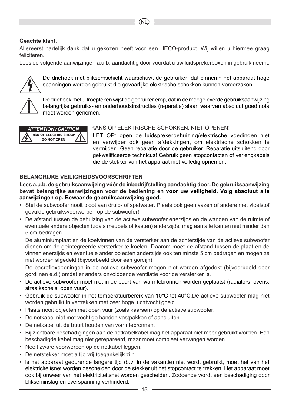 Heco Music Colors Cinema 5.1A User Manual | Page 15 / 52