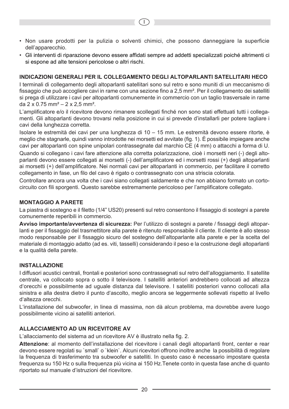 Heco Music Colors Cinema 5.1A User Manual | Page 20 / 52