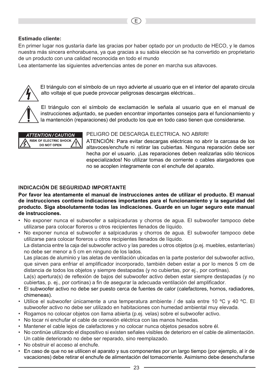 Heco Music Colors Cinema 5.1A User Manual | Page 23 / 52