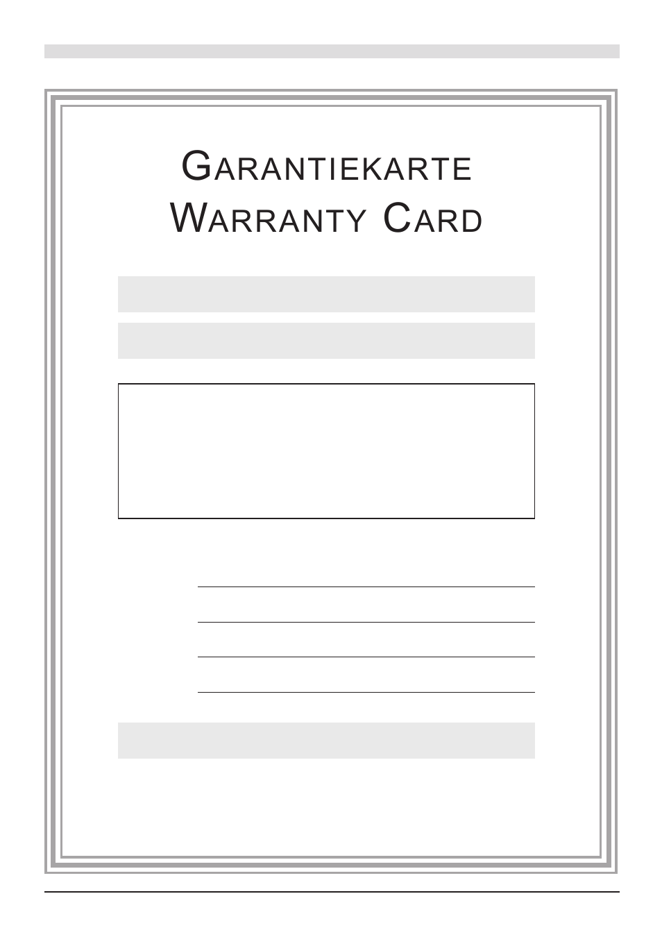 Arantiekarte, Arranty | Heco Ambient 5.1 A User Manual | Page 54 / 56