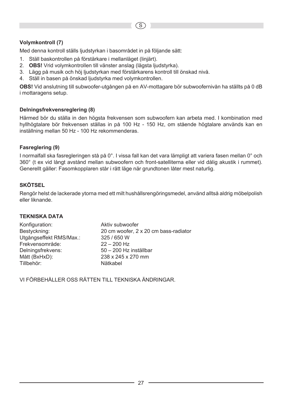 Heco Phalanx Micro 200 A User Manual | Page 27 / 44