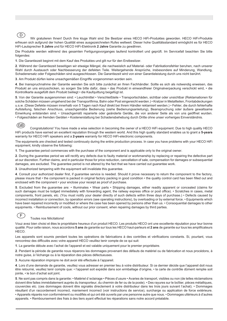 Dgb f | Heco Phalanx Micro 200 A User Manual | Page 42 / 44