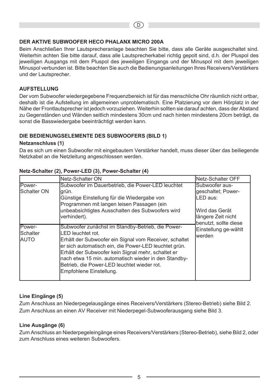 Heco Phalanx Micro 200 A User Manual | Page 5 / 44