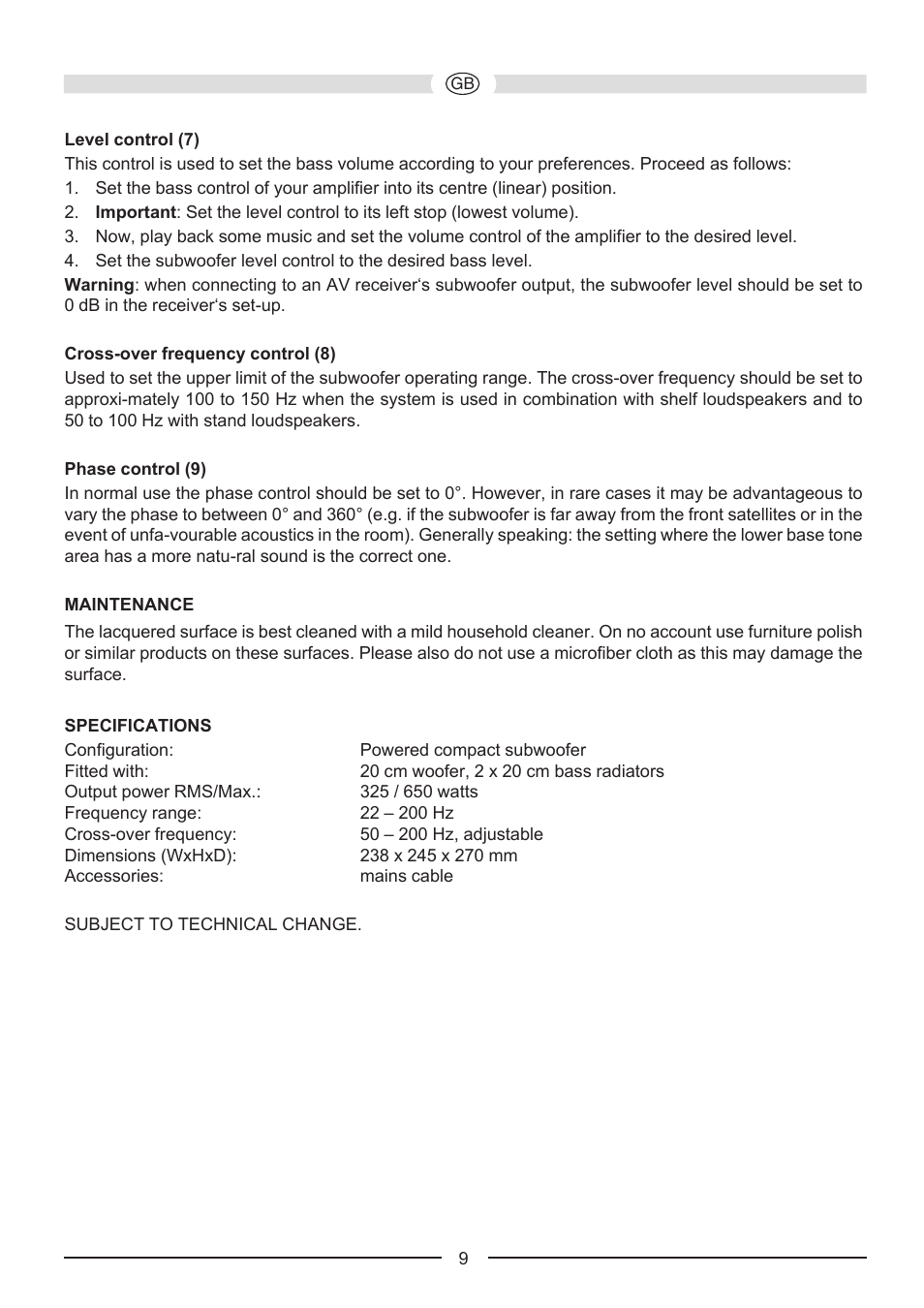 Heco Phalanx Micro 200 A User Manual | Page 9 / 44