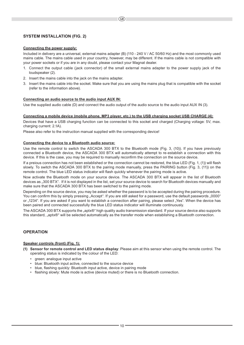 Heco Ascada 300 BTX User Manual | Page 10 / 32