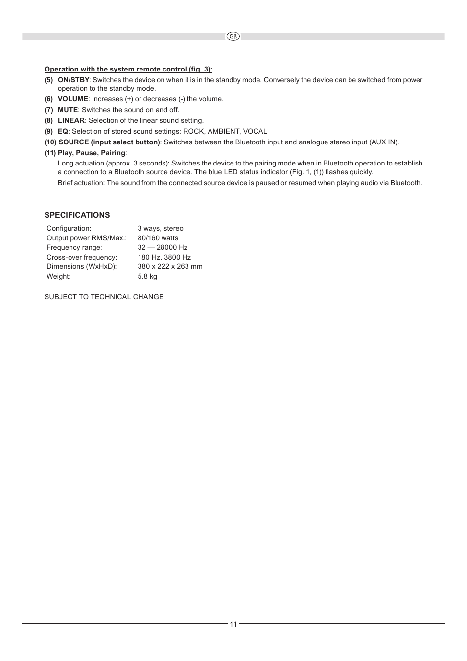 Heco Ascada 300 BTX User Manual | Page 11 / 32