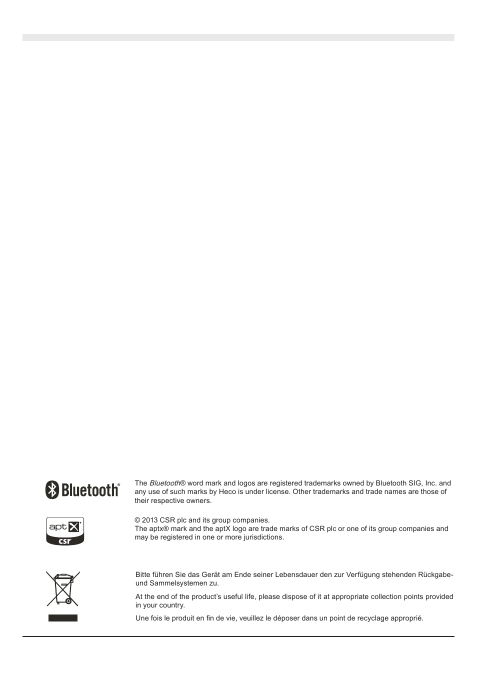 Heco Ascada 300 BTX User Manual | Page 2 / 32