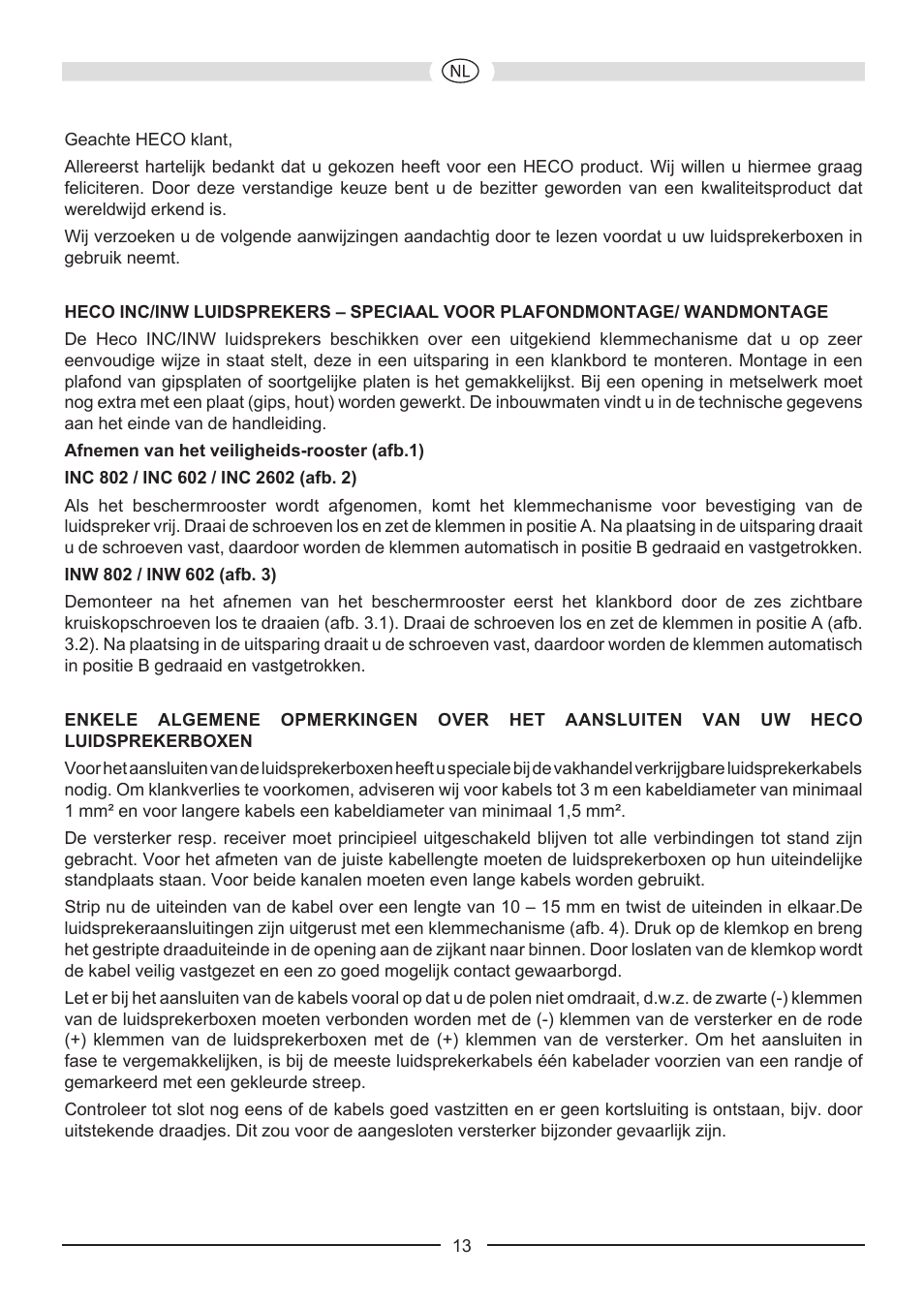 Heco Install INW 602 User Manual | Page 13 / 48