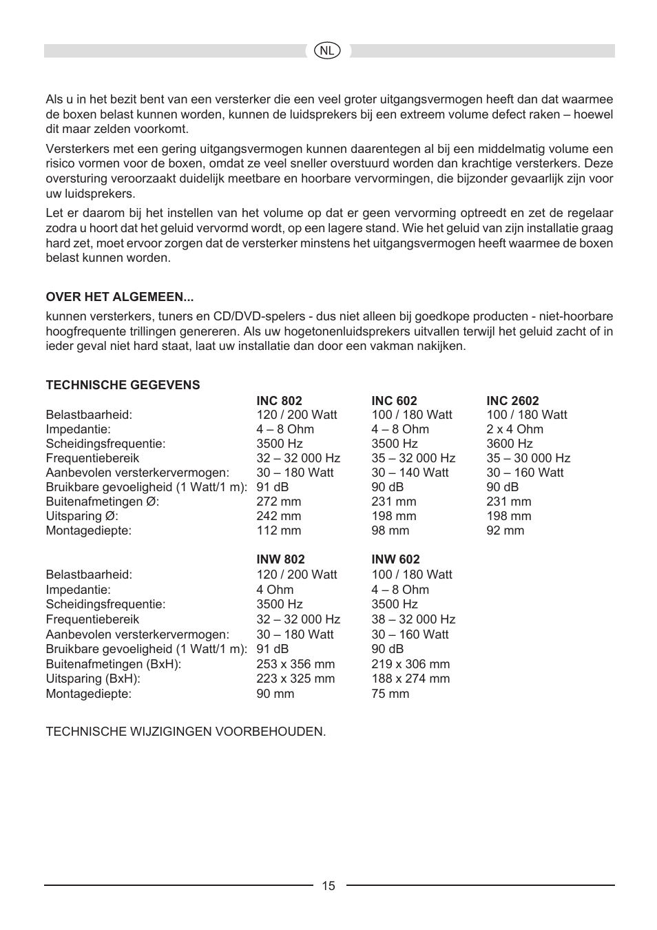Heco Install INW 602 User Manual | Page 15 / 48