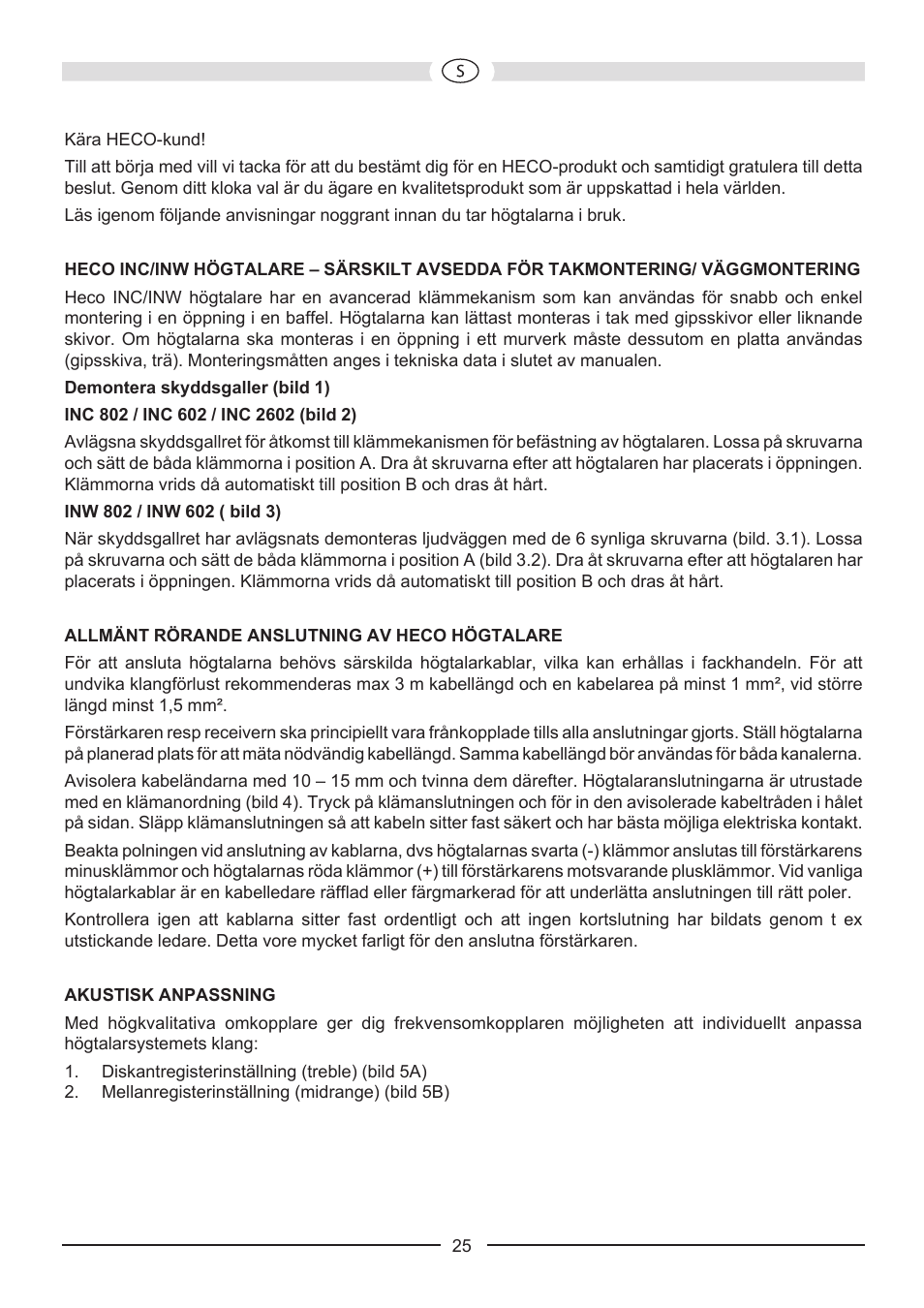 Heco Install INW 602 User Manual | Page 25 / 48