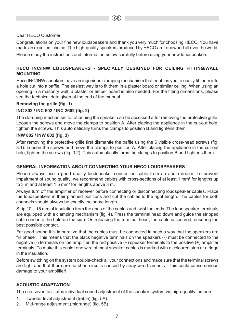 Heco Install INW 602 User Manual | Page 7 / 48