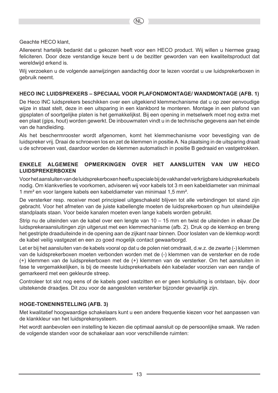 Heco Install Basic INC 62 User Manual | Page 13 / 44