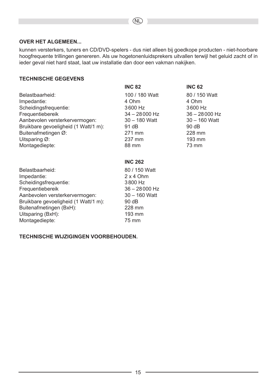 Heco Install Basic INC 62 User Manual | Page 15 / 44