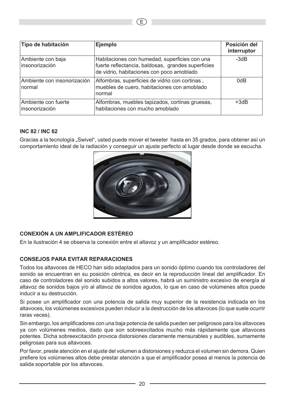 Heco Install Basic INC 62 User Manual | Page 20 / 44