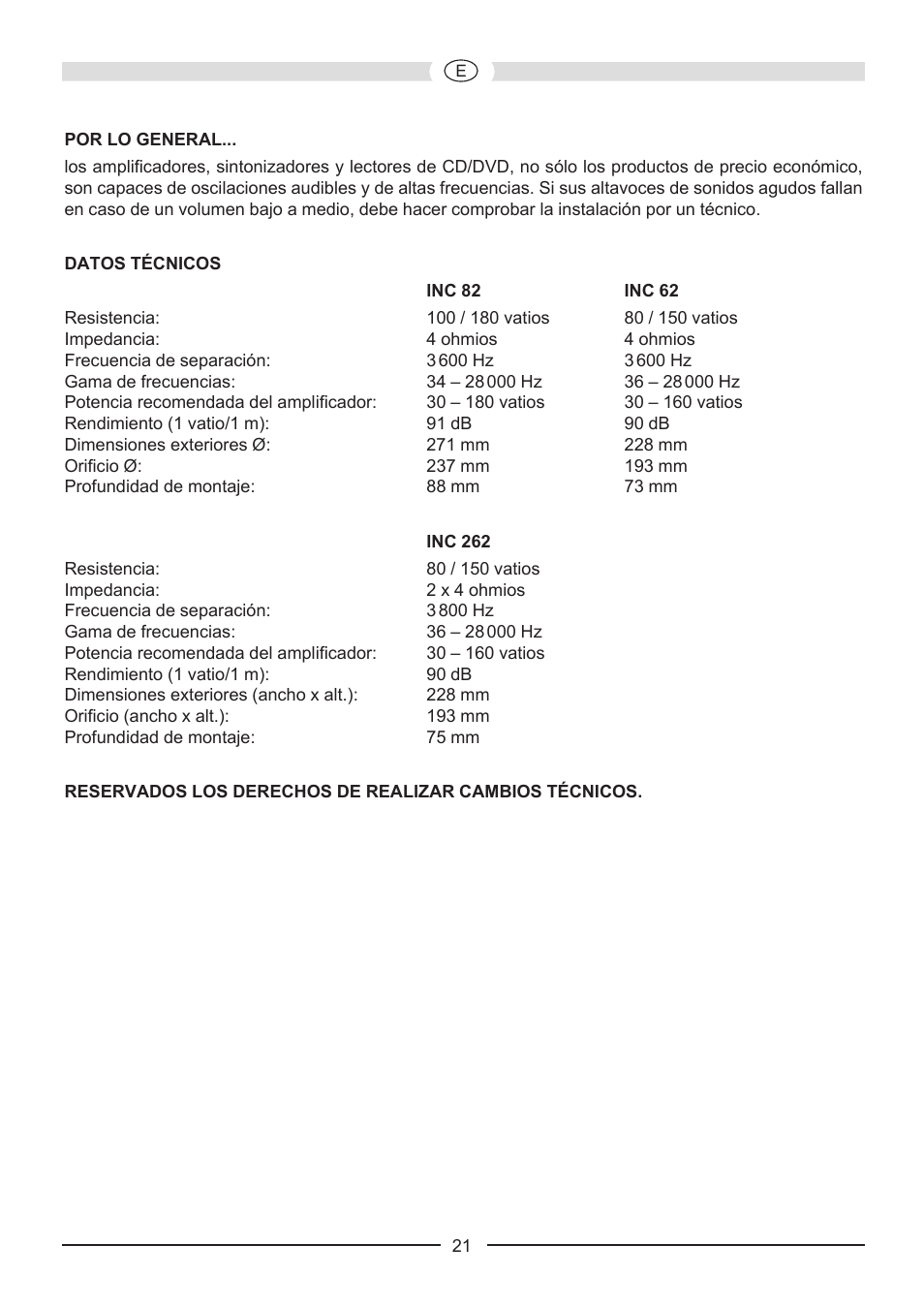 Heco Install Basic INC 62 User Manual | Page 21 / 44