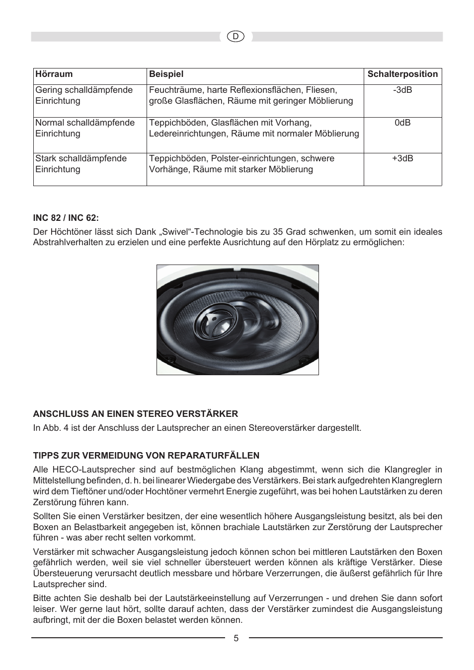 Heco Install Basic INC 62 User Manual | Page 5 / 44