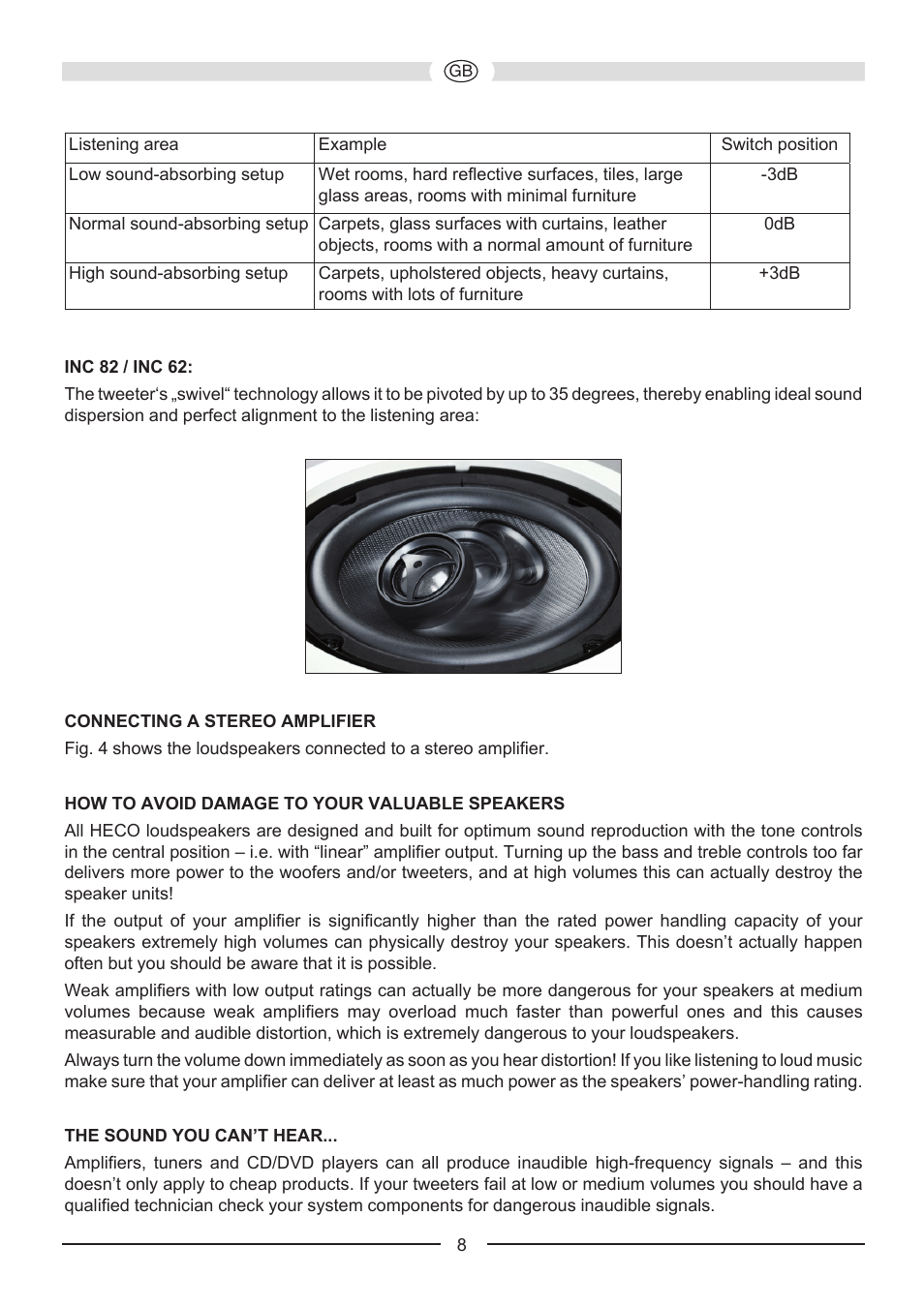 Heco Install Basic INC 62 User Manual | Page 8 / 44