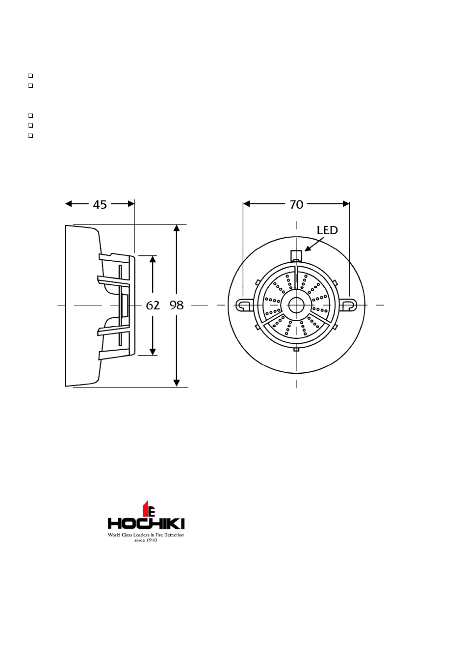 Hochiki DFG-60BLKJ User Manual | Page 2 / 2