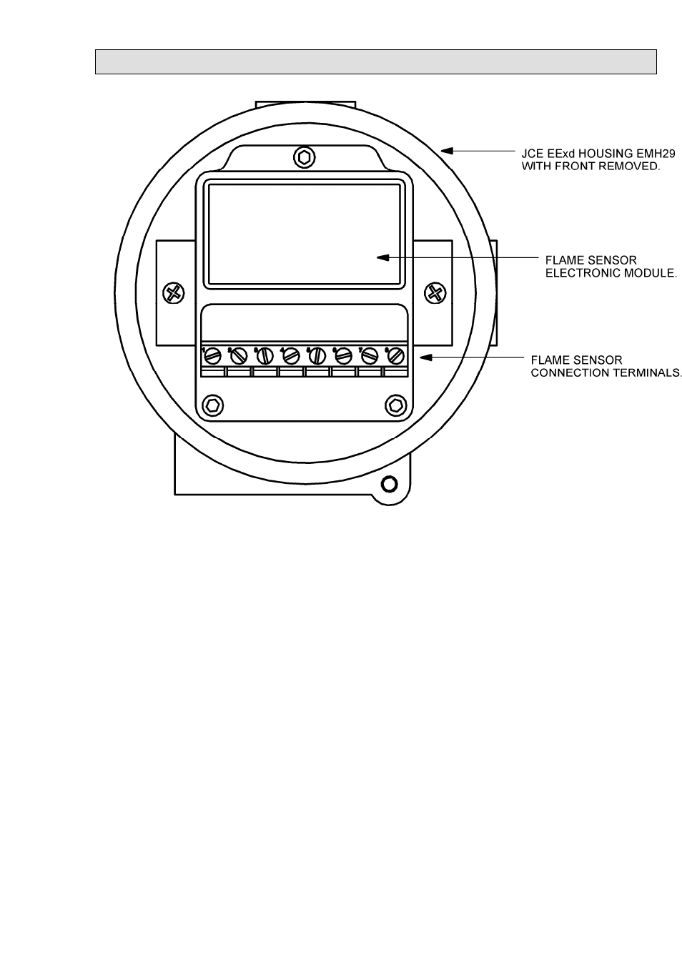Enclosure with front cover removed | Hochiki IFD-E(EXD) User Manual | Page 9 / 15