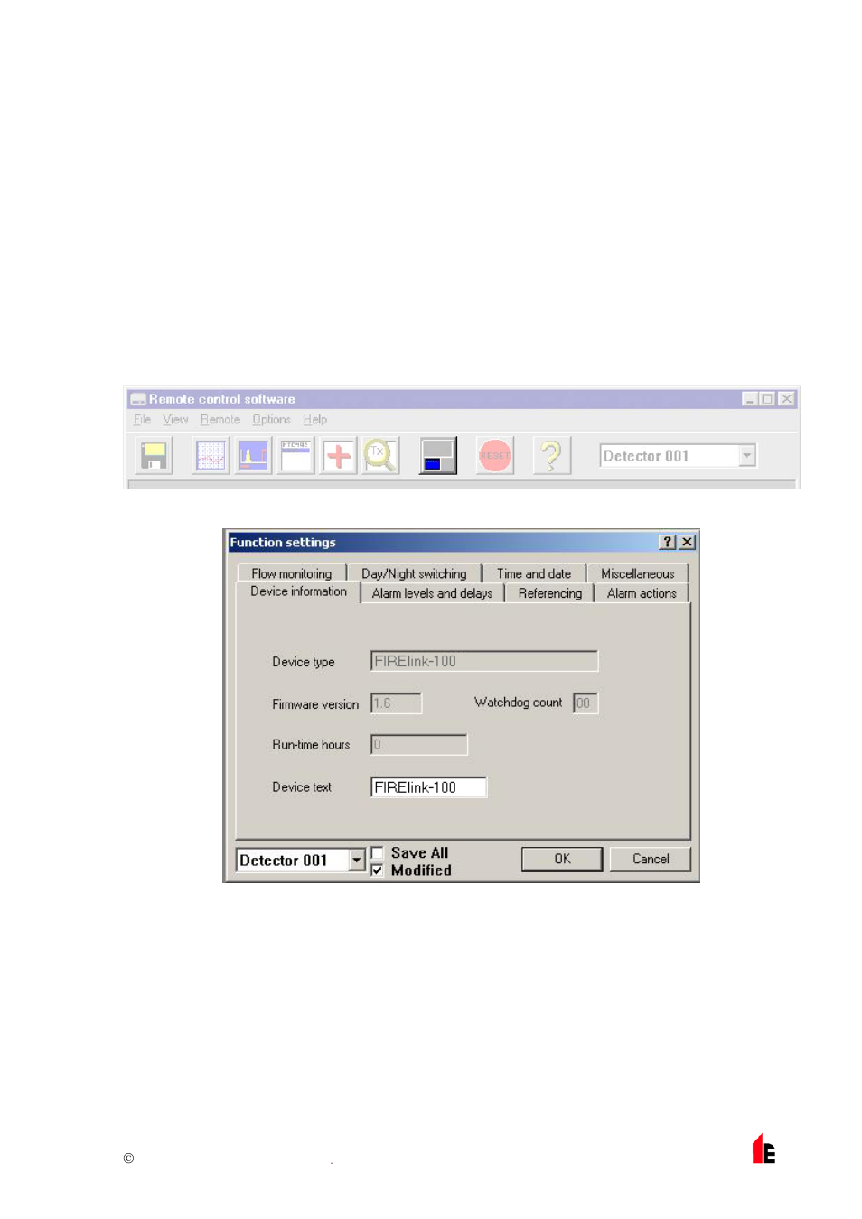 4 programming the detector, 5 time and date tab | Hochiki FIRElink-100 User Manual | Page 9 / 40