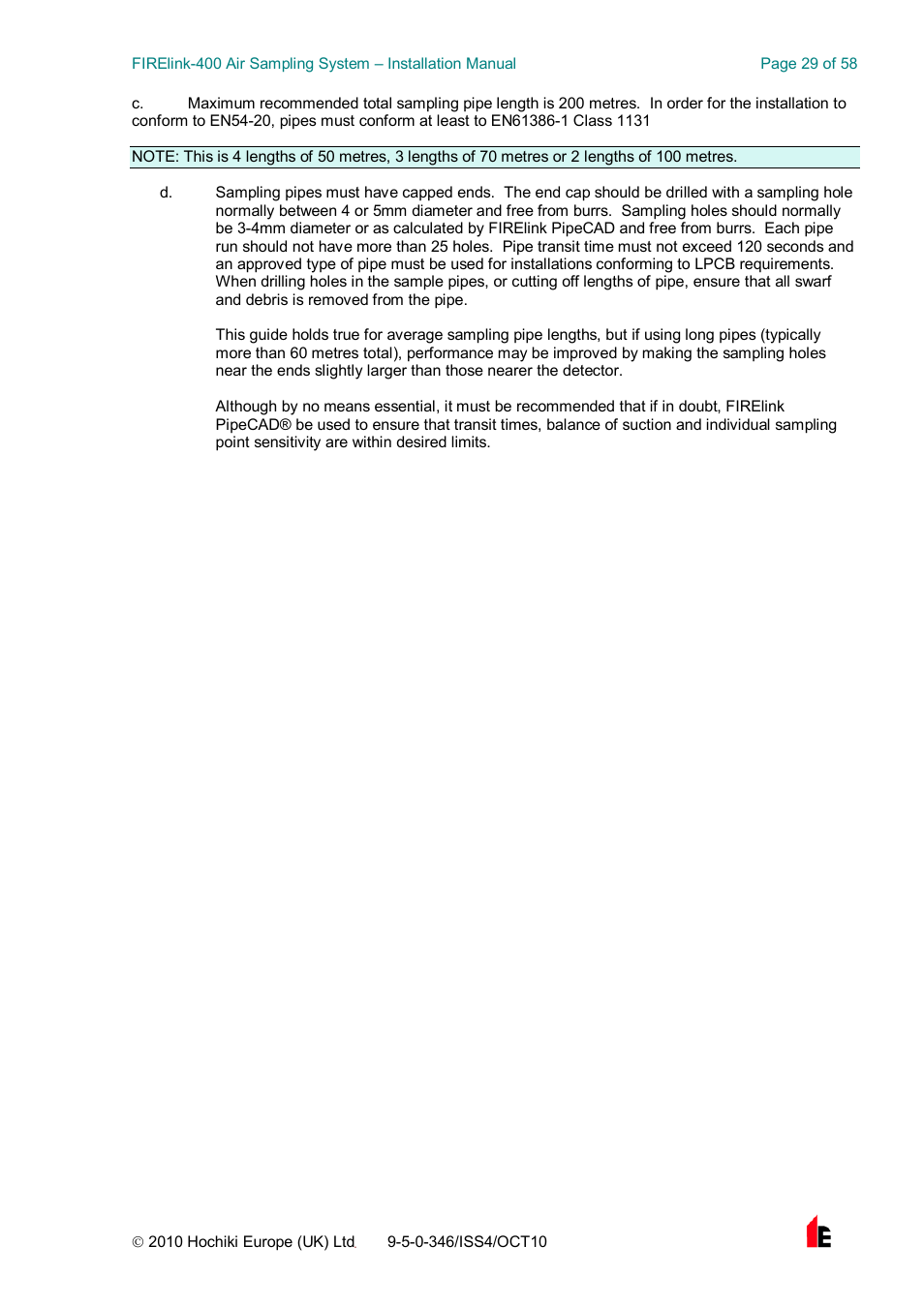 Hochiki FIRElink-400CM User Manual | Page 29 / 58