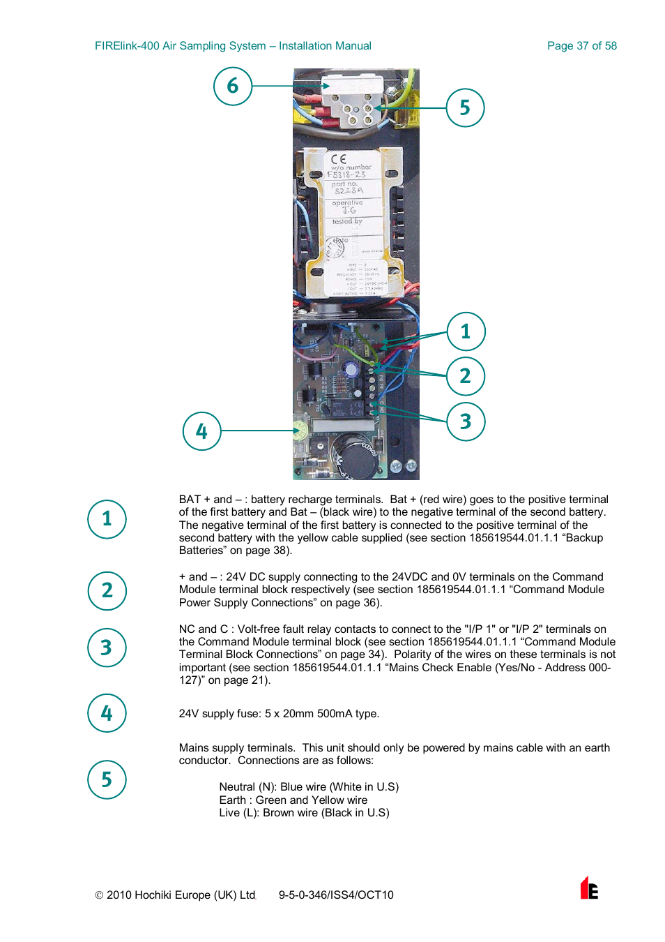 Hochiki FIRElink-400CM User Manual | Page 37 / 58