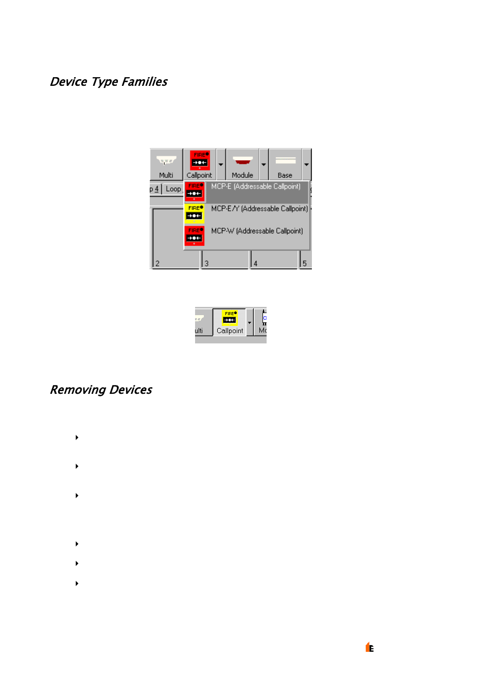 Device type families, Removing devices | Hochiki TE-TLE User Manual | Page 18 / 43
