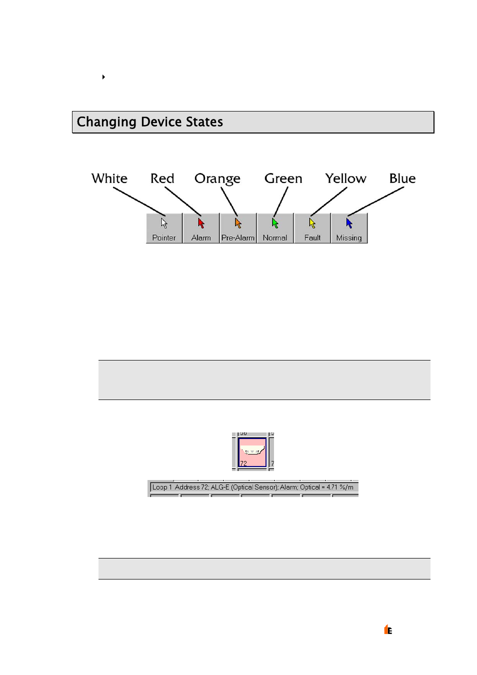 Changing device states | Hochiki TE-TLE User Manual | Page 19 / 43