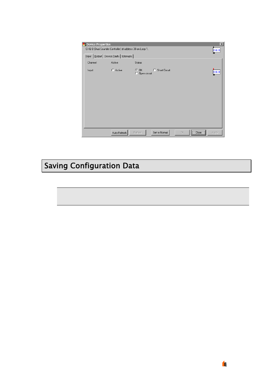 Saving configuration data | Hochiki TE-TLE User Manual | Page 23 / 43