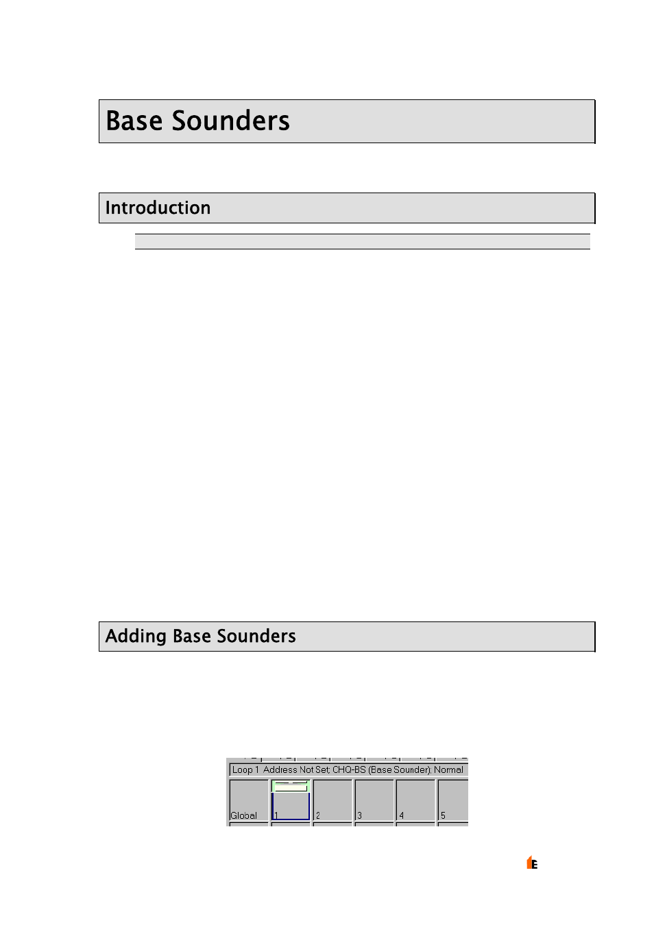 Base sounders, Introduction, Adding base sounders | Hochiki TE-TLE User Manual | Page 29 / 43