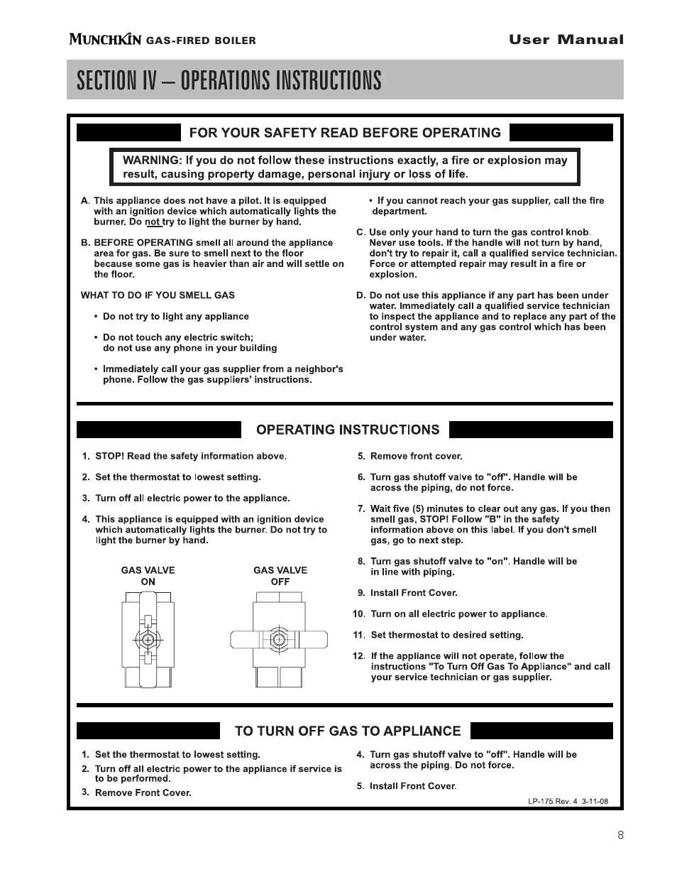 HTP Munchkin Boiler Residential User Manual | Page 9 / 12