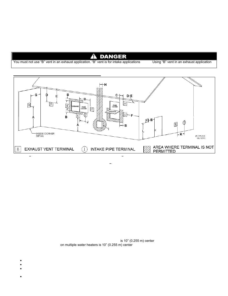 D. exhaust vent and intake pipe location | HTP EL-399 User Manual | Page 29 / 84