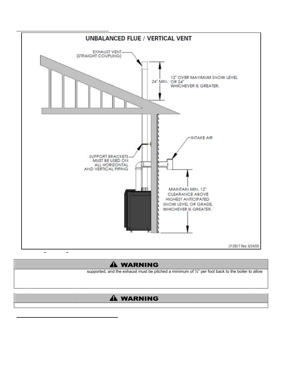 K. unbalanced flue / vertical vent, L. venting through an existing system | HTP EL-399 User Manual | Page 37 / 84