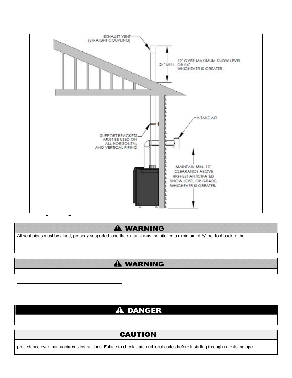 K. unbalanced flue / vertical vent, L. venting through an existing system | HTP ELP-199 User Manual | Page 38 / 83