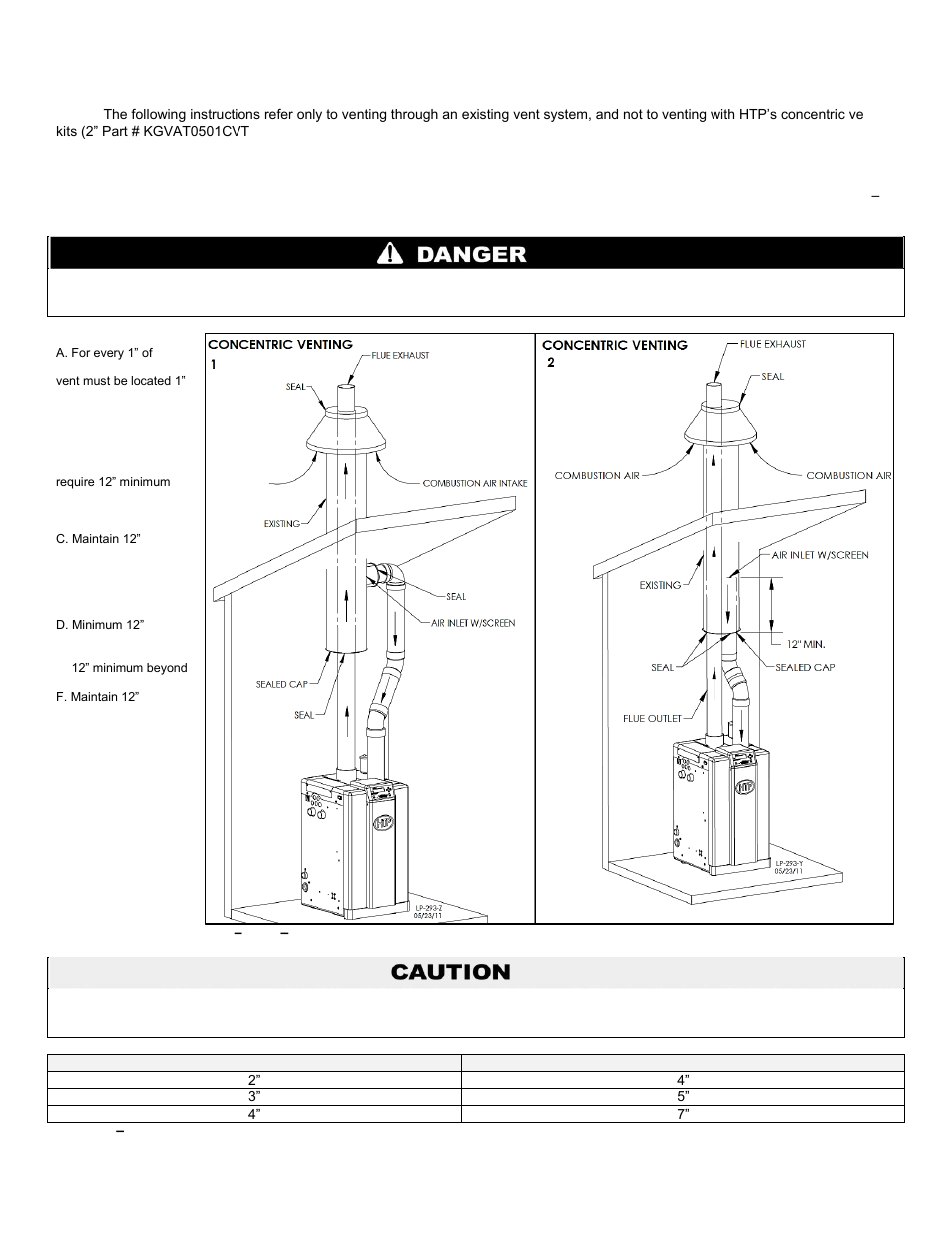 Concentric venting through an existing system | HTP ELP-199 User Manual | Page 39 / 83