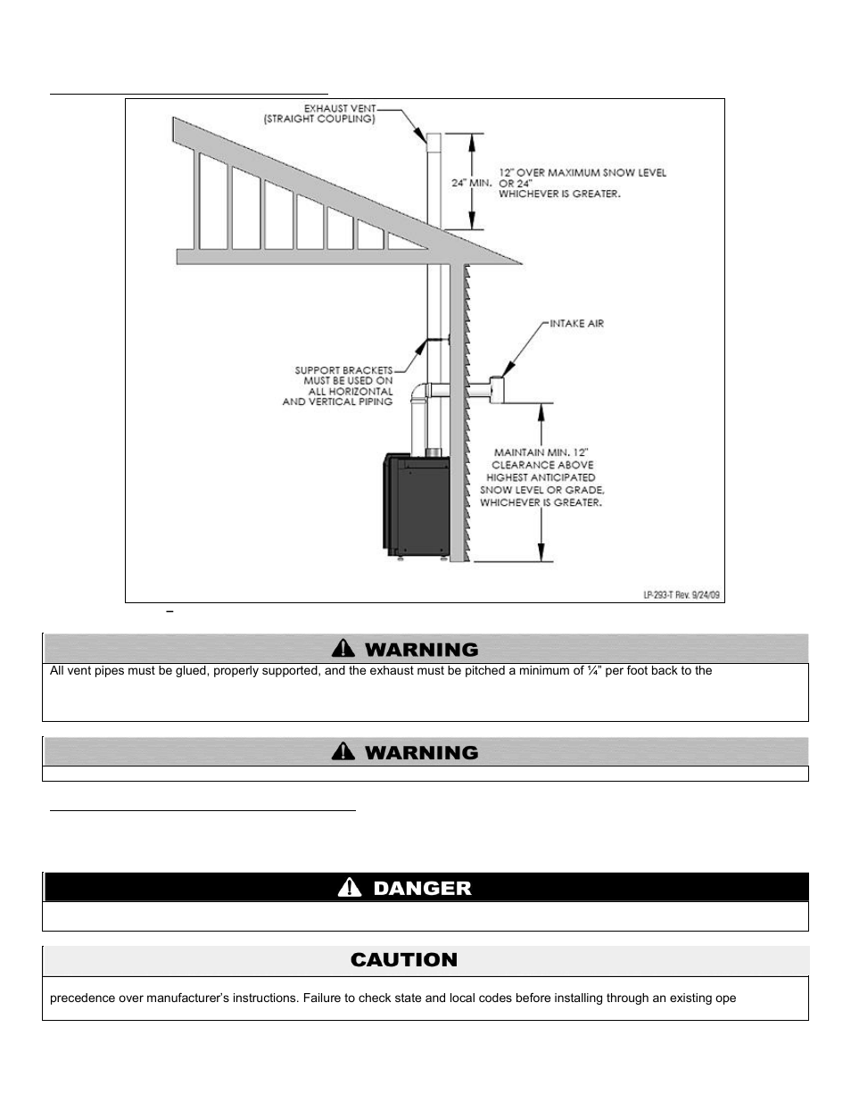 K. unbalanced flue / vertical vent, L. venting through an existing system | HTP EL-399NVWH User Manual | Page 37 / 81