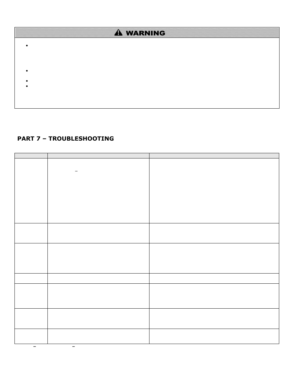 Part 7, Troubleshooting, Part 7 – troubleshooting | HTP EV-80 User Manual | Page 15 / 18