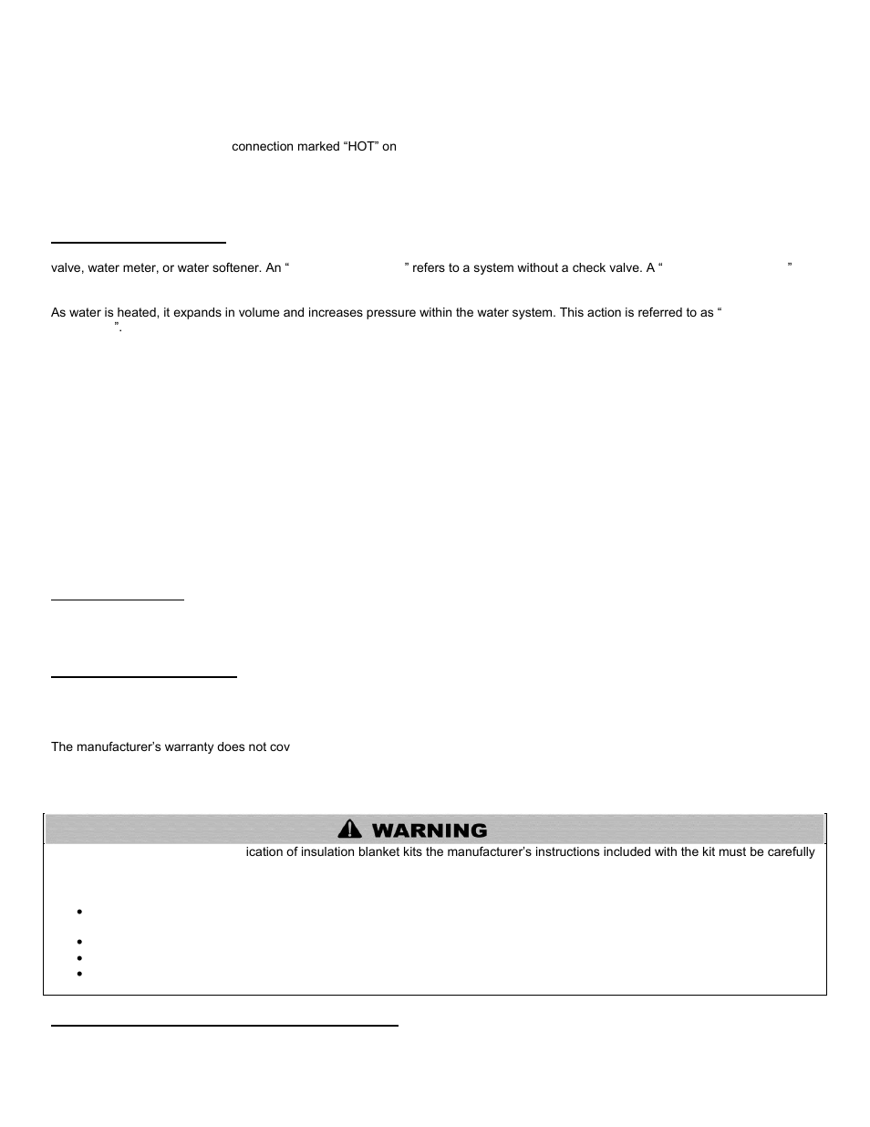 C. thermal expansion, D. condensation, E. insulation blankets | F. temperature and pressure relief valve | HTP EVC115 User Manual | Page 10 / 28