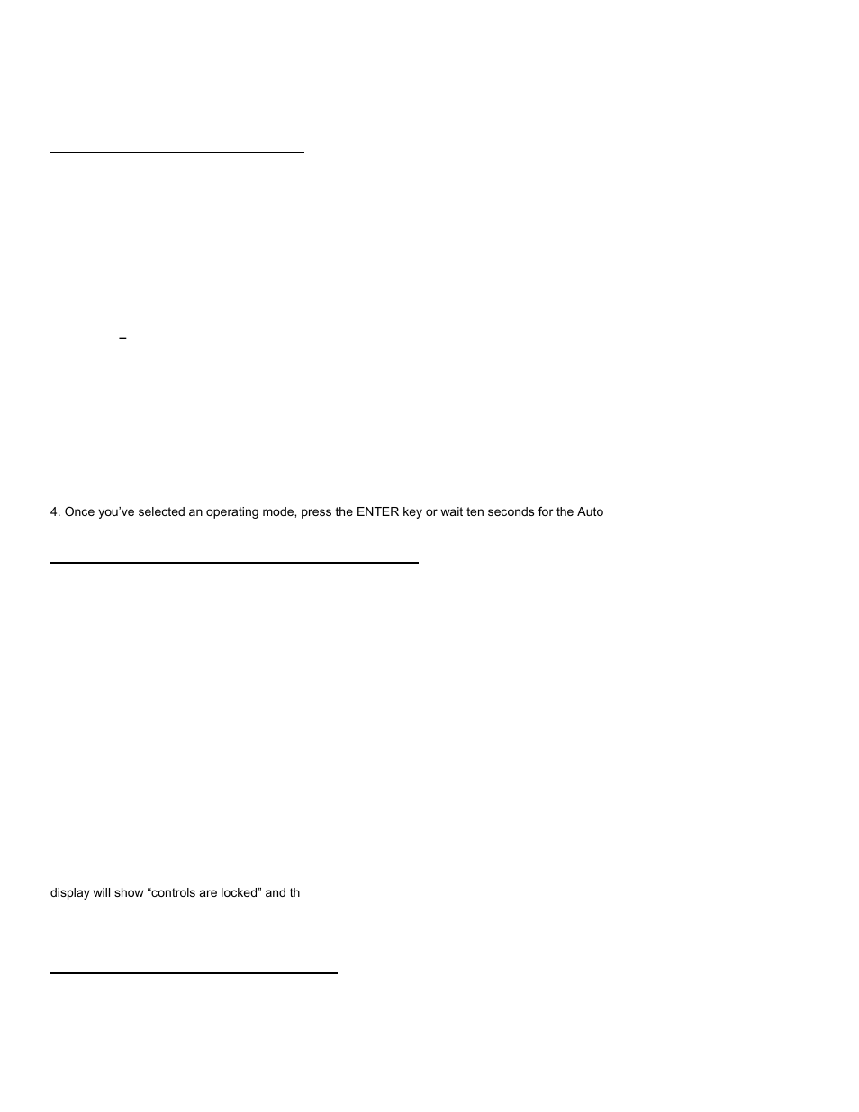 D. adjusting the function mode, E. about the user interface feature buttons, F. using the buttons in combination | HTP HPW-50-6 User Manual | Page 15 / 25