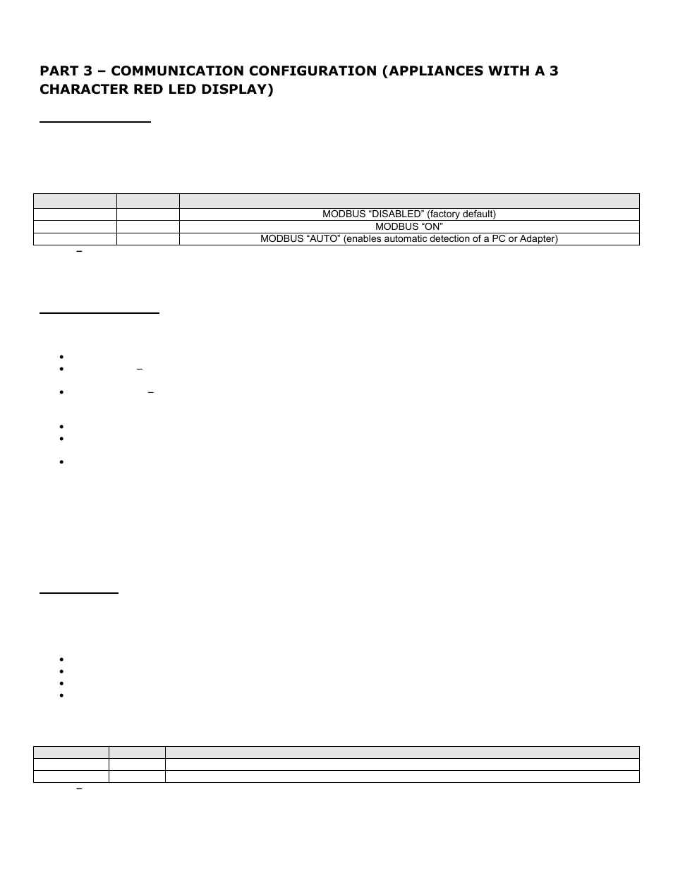 Part 3, A. modbus enable, B. modbus address | C. baud rate | HTP 7350P-629 User Manual | Page 7 / 21
