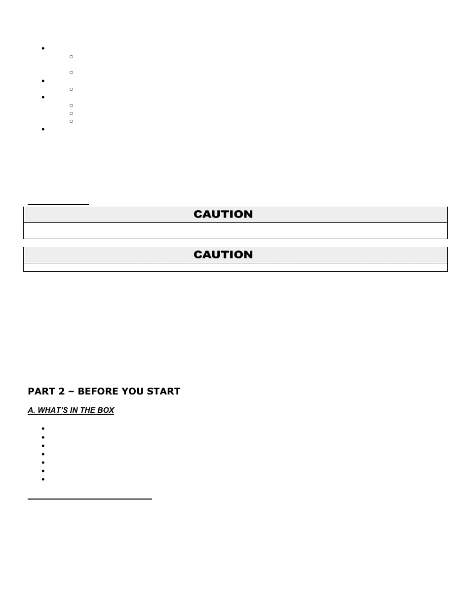 G. winterizing, Part 2, Before you start | A. what’s in the box, B. how the heater operates, Part 2 – before you start | HTP MC120 User Manual | Page 8 / 79