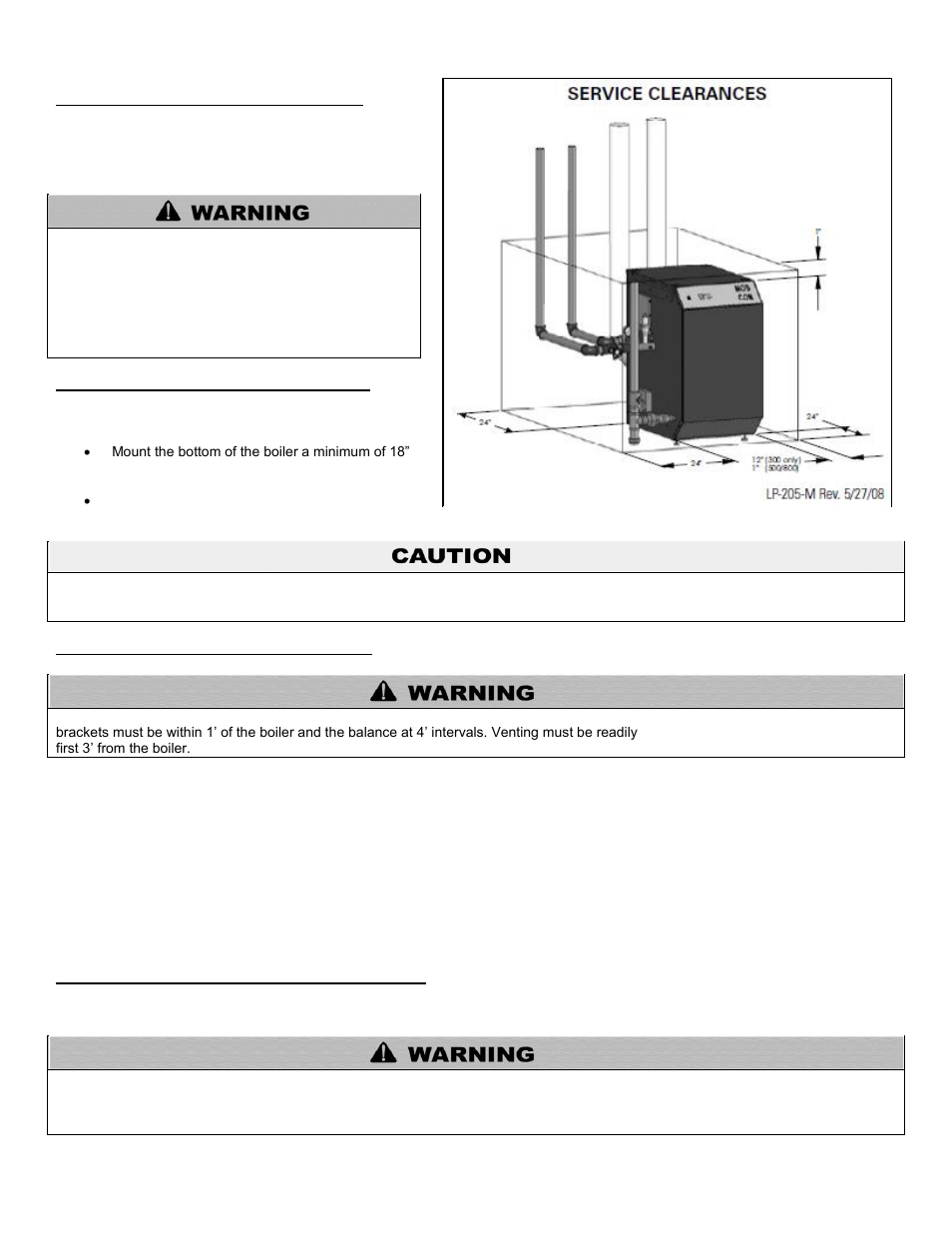 C. clearances for service access, D. residential garage installation, E. exhaust vent and intake air vent | F. prevent combustion air contamination | HTP 850 LPHL User Manual | Page 12 / 72