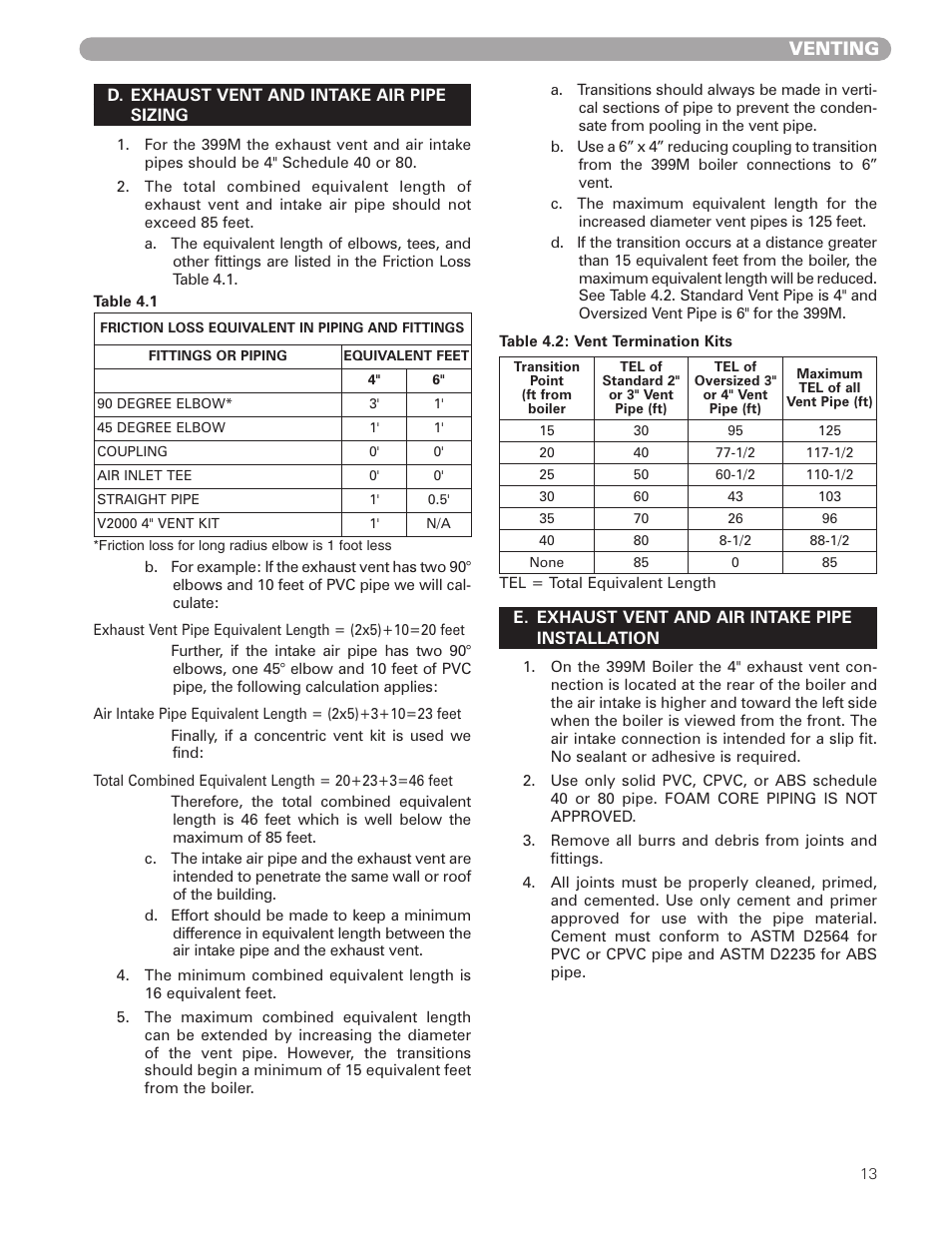 Venting | HTP 399M User Manual | Page 13 / 44