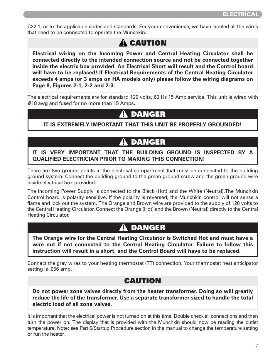Danger, Caution | HTP 399M User Manual | Page 7 / 44