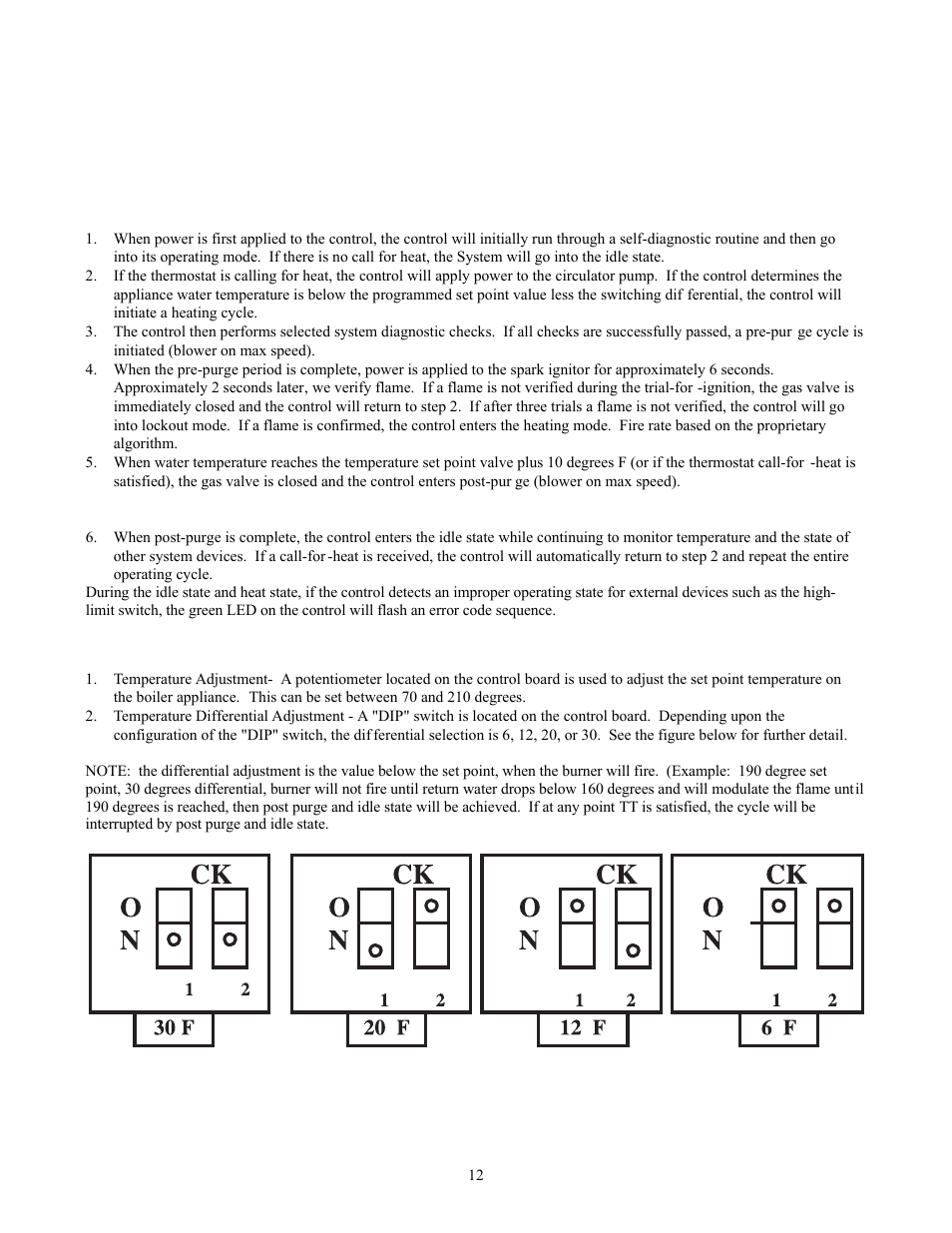 Part 7 servicing, B. adjustment set points and differential settings | HTP Munchkin High Efficiency Heater User Manual | Page 14 / 18