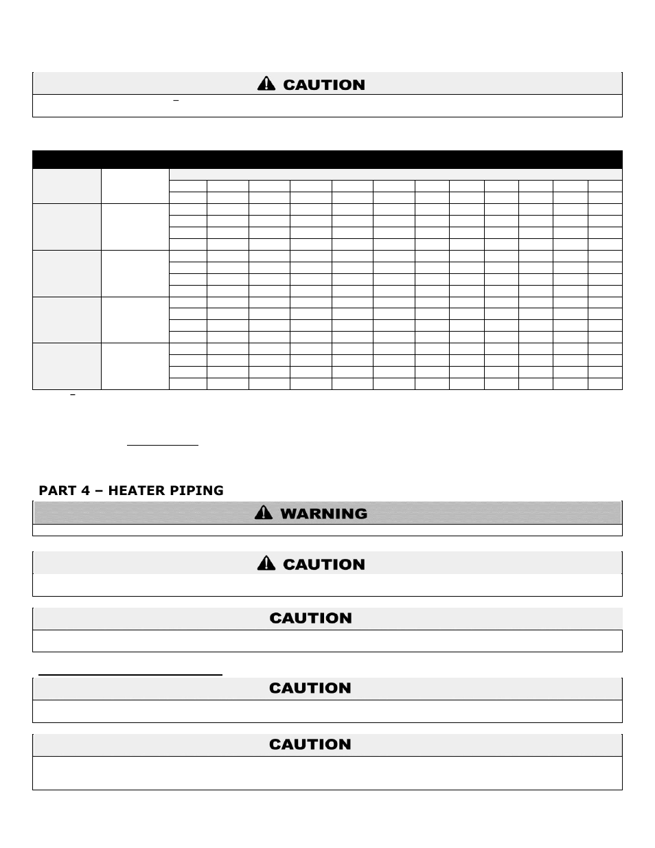 Part 4, Heater piping, A. general piping information | Part 4 – heater piping | HTP 199-55SA User Manual | Page 15 / 56